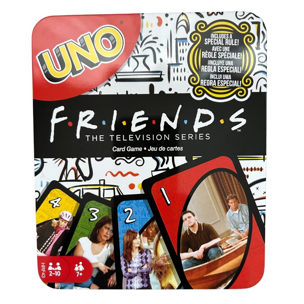 UNO "Friends" The Television Series Tv Show Card Game In Tin Container Ages 7+